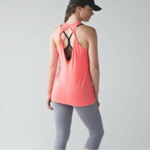Lululemon Like New Trapeze Twist Tank Top NIP NWOT Heathered Grapefruit